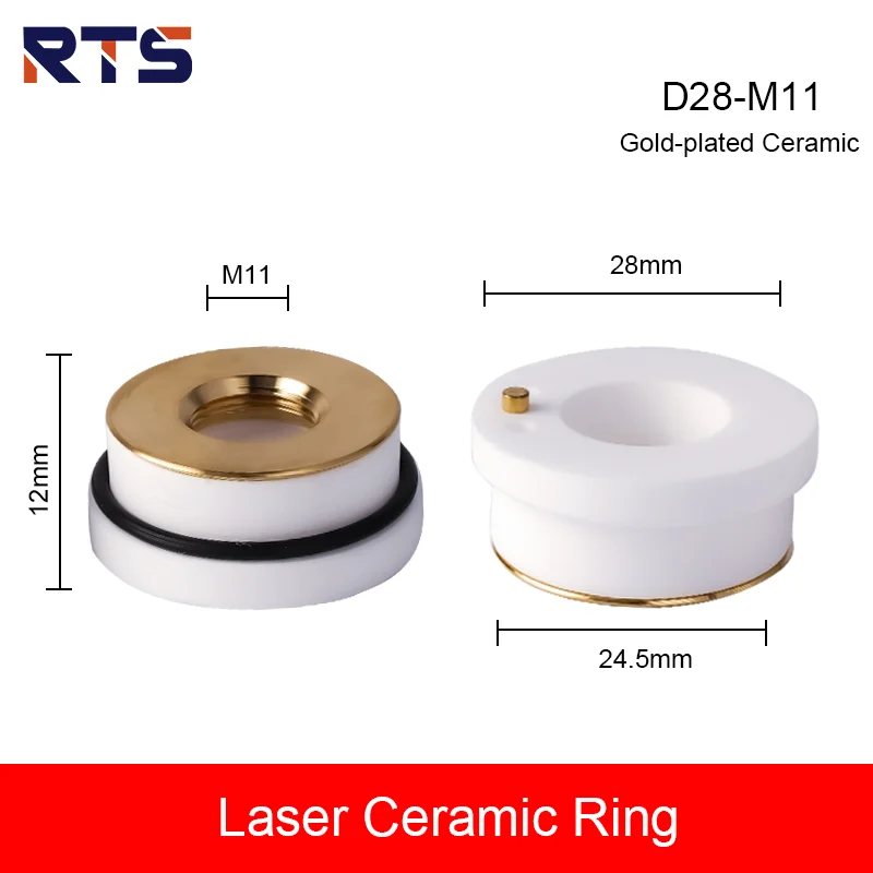 RTS ZNK Laser Ceramic D28/D32mm Fiber Laser Cutting Head Nozzle Holder M11/M14 for 0-5kW Precitec/WSX Laser Head