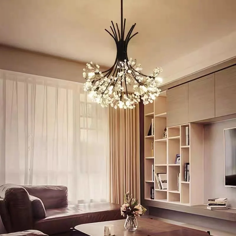 Imagem -02 - Modern Dandelion Shaped Led Chandelier Petal Shaped Lamp Body Dining Table And Shop Decoração Luminárias