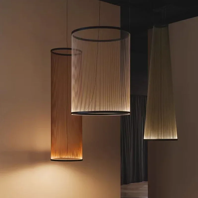 

Nordic Tassel Line Art Chandelier Living Dining Room Loft Home Decor LED Net-like Hanging Lamp Duplex Villa Stair Light