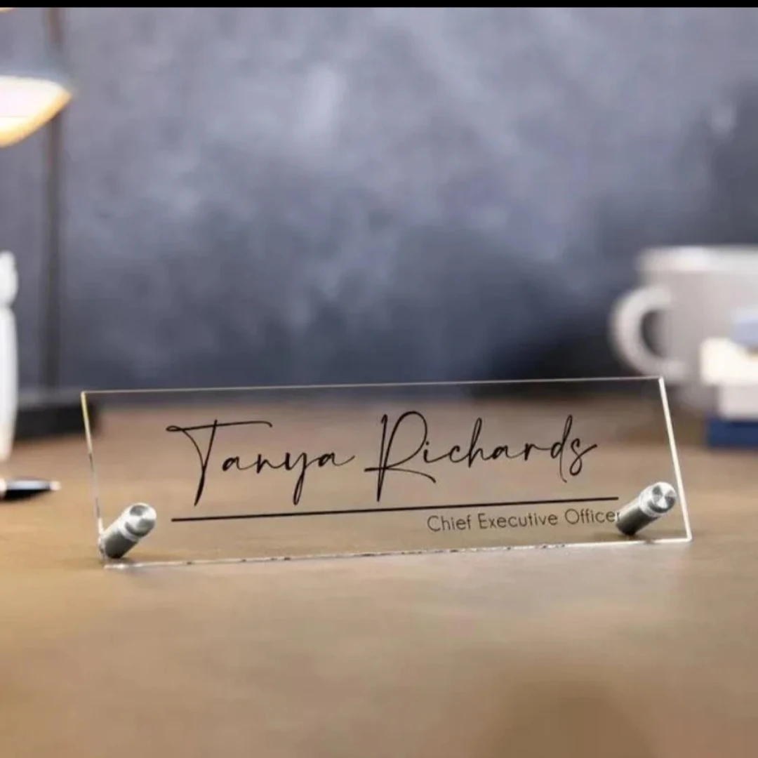 Personalized Desk Name Plate Custom Office Deco Desk Nameplate Desk Sign