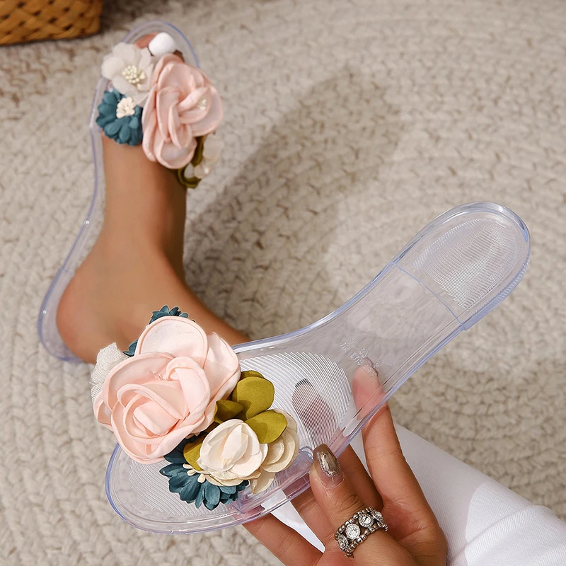 Brand New Hot Ladies Summer Slides Fashion Flower Flat women\'s Slippers Casual Comfy Light Beach Woman Shoes