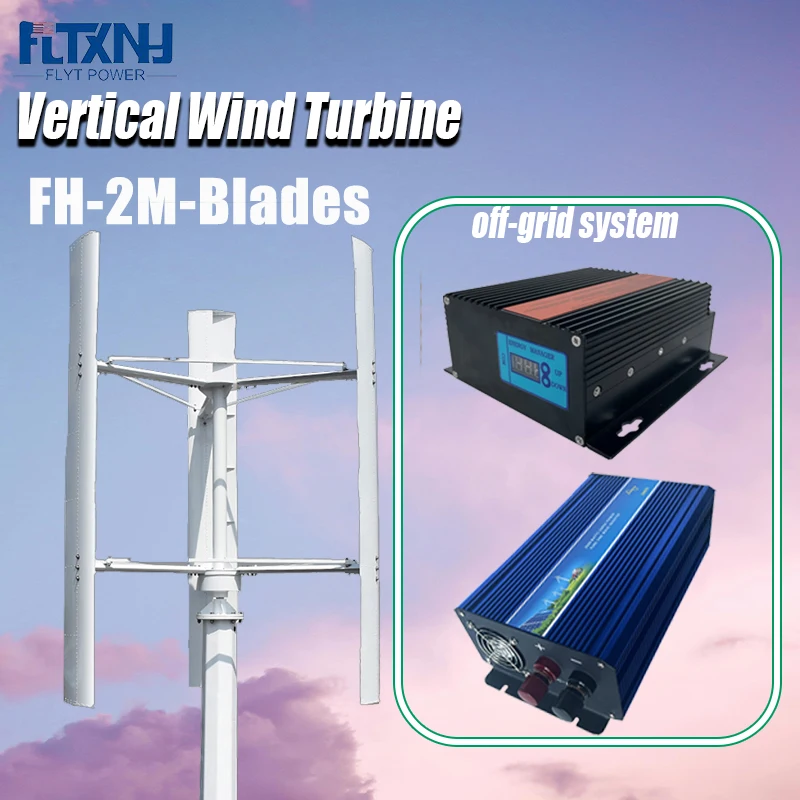 New Power Wind Turbine Generator Free Energy Windmill 48V 96V With Mppt Charge Controller For Home Use Wind Generator