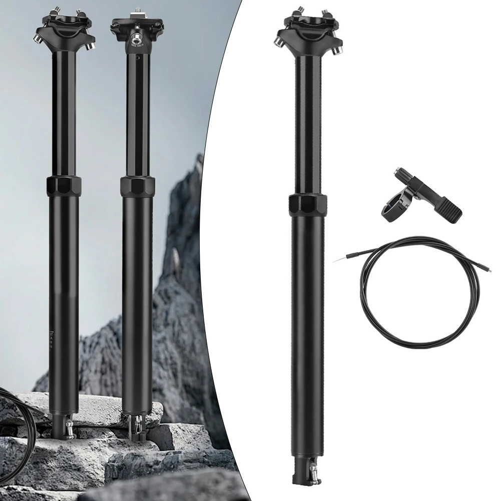 Easy To Install Bicycle Telescopic Seatpost Aluminum Alloy Seatpost Fine Workmanship High Hardness Strong Load-bearing Capacity