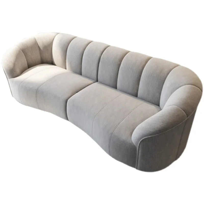 

Nordic Modern Designer Creative Clothing Store Reception Club Living Room Curved Fabric Sofa