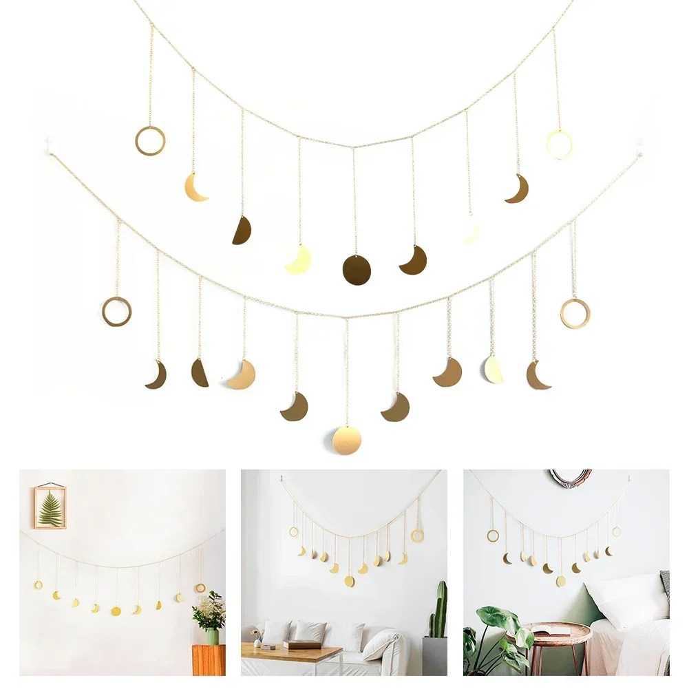 

Afflatus By Moon Phase Home Decor Living Room Decor Boho Aesthetic Garland Medium Total Length Versatile Decoration