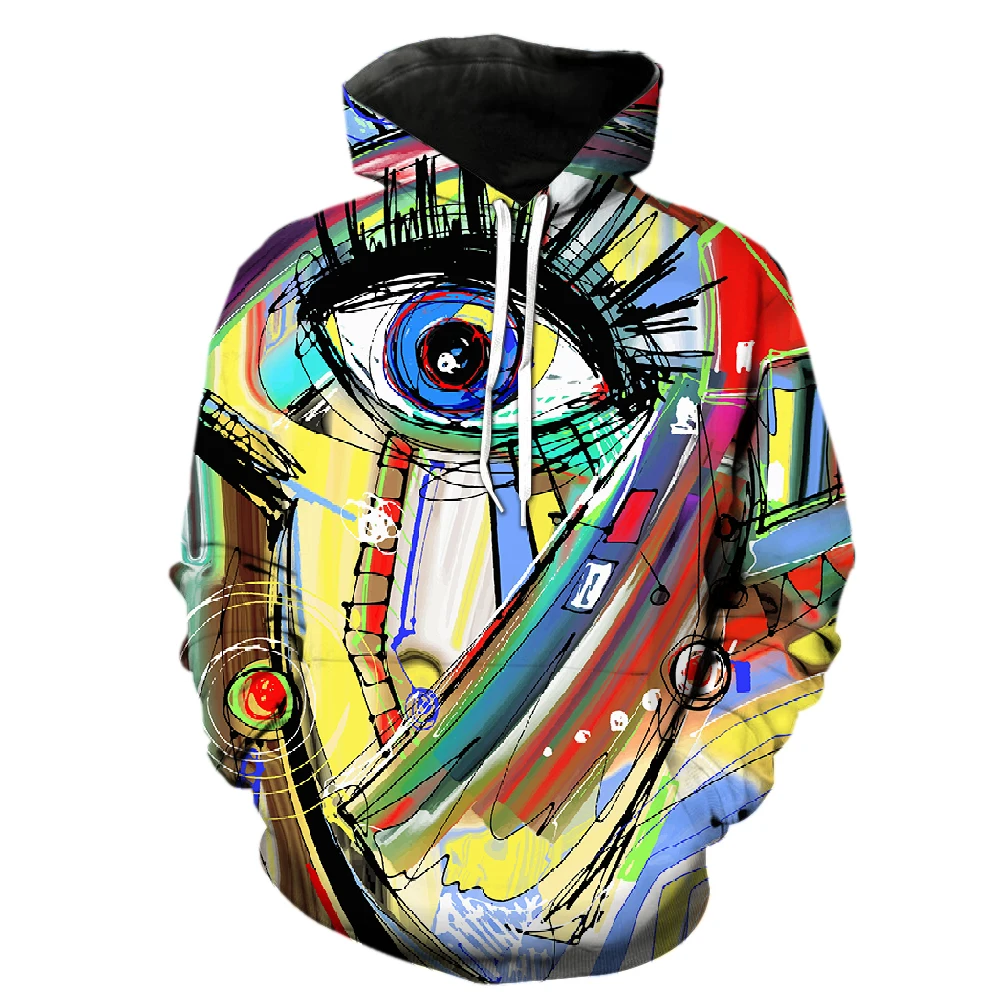 

Abstract Art Graffiti Men's Hoodies 2022 Hot Sale Streetwear Tops 3D Printed Spring Oversized Fashion Teens Cool Unisex Casual