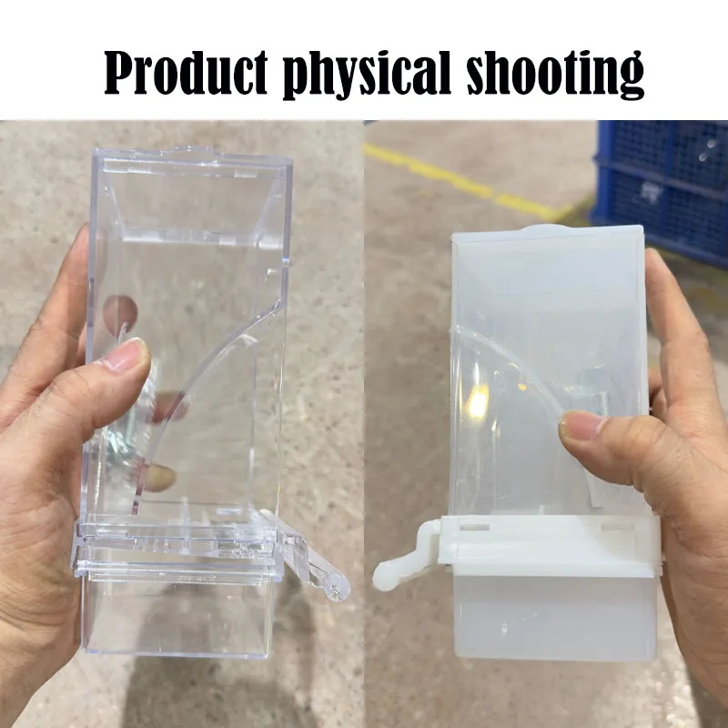 لا فوضى مغذيات الطيور التلقائي الببغاء المغذية شارب الاكريليك البذور الغذاء الحاويات قفص الملحقات للببغاوات الصغيرة والمتوسطة