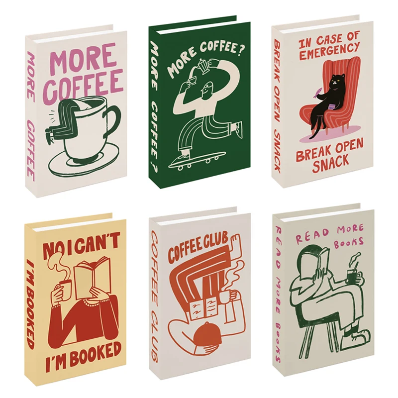 

Coffee Shop Accessories Decoration Storage Box Fake Books Living Room Decorative Hotel Coffee Table Bedroom Aesthetic Home Decor