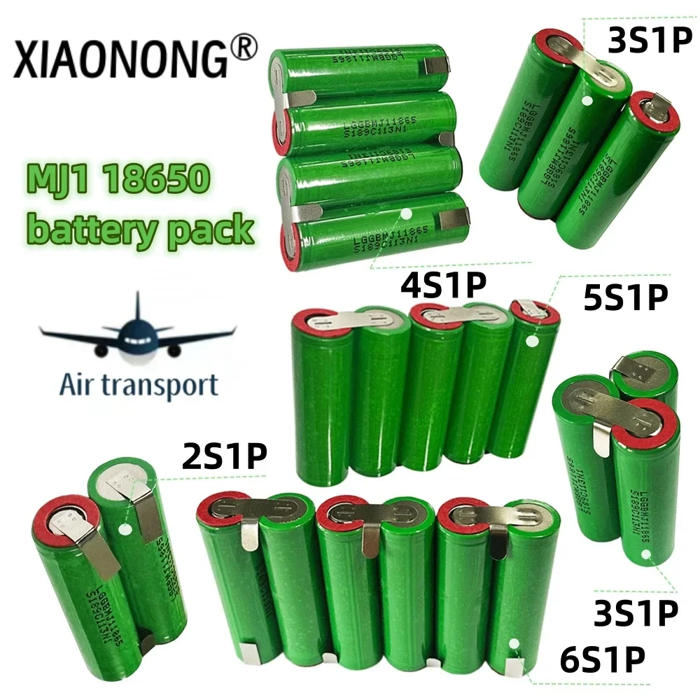 7.4 V-24V 3500mAh MJ1 18650 high-quality Lithium-Ion - Custom battery package, welding battery 2S1P 3S1P 4S1P 5S1P 6S1P