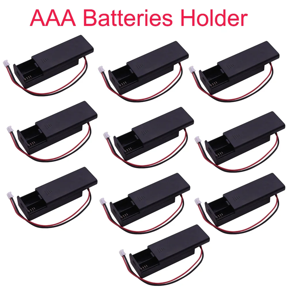 1/5/10 PCS 2 AAA Battery Holder with ON/Off Switch for Microbit Battery Pack 3V 2 Cell Case Cover Box PH2.0 Connector 14cm Wire