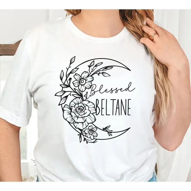 Beltane T Shirt Blessed Seasonal Witch Wheel Of The Year Pagan Holiday Wiccan Floral