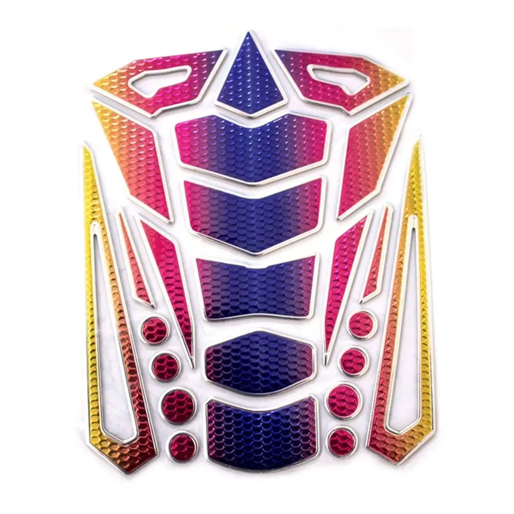 Motobike Supplies Car Decoration Modification Accessories Motorcycle Fuel Tank Stickers 3D Fish Bone Decals Coloful Edge