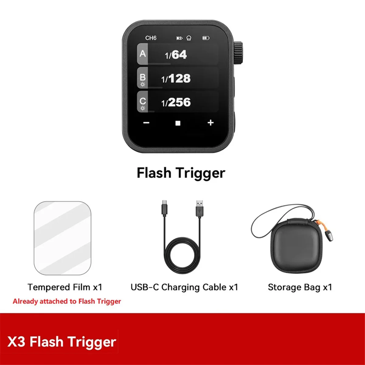 For X3 Flash Trigger Wireless Flashes Trigger TTL 2.4Ghz OLED TouchScreen Transmitter for / Camera