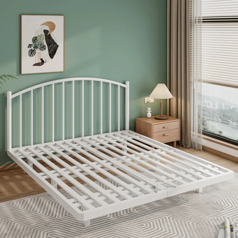 

Suspended iron frame with bedside single double 1.5 meters 1.8 meters children's small apartment wrought iron bed