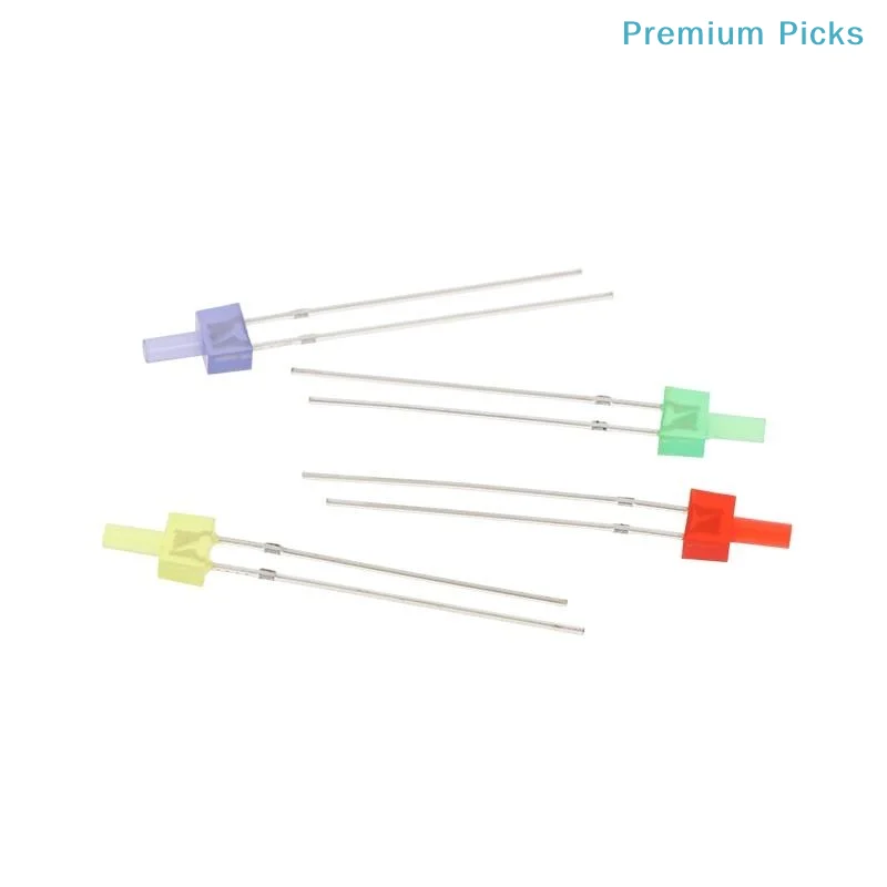 portable20Pcs 2MM Long Pin LED Diode Tower Type Through Hole Low Power Indicator Light for  Development Projects