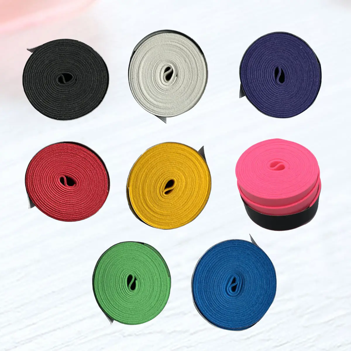8Pcs Handgrip Sweat Absorbent Anti-Slip Colorful Overgrip Racket Wrapping Bands for Badminton Tennis Squash Pickball Fishing Rod