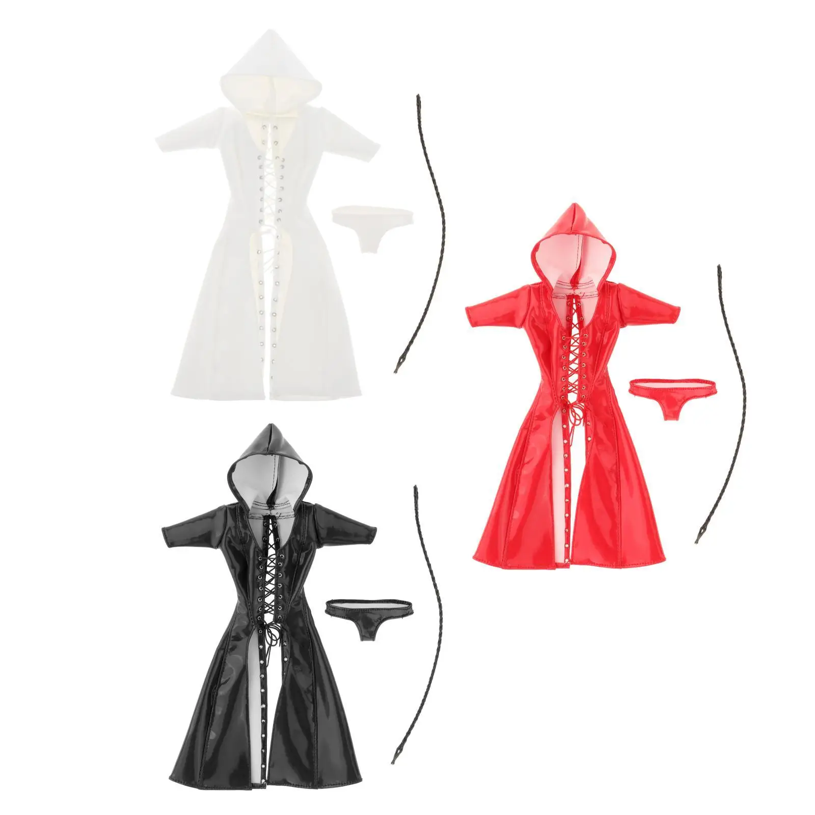 

1/6 Women Trench Coat Underwear Whip Model Kit Fits 12inch Action Figure Body Handmade ,Made from High Quality Material Durable