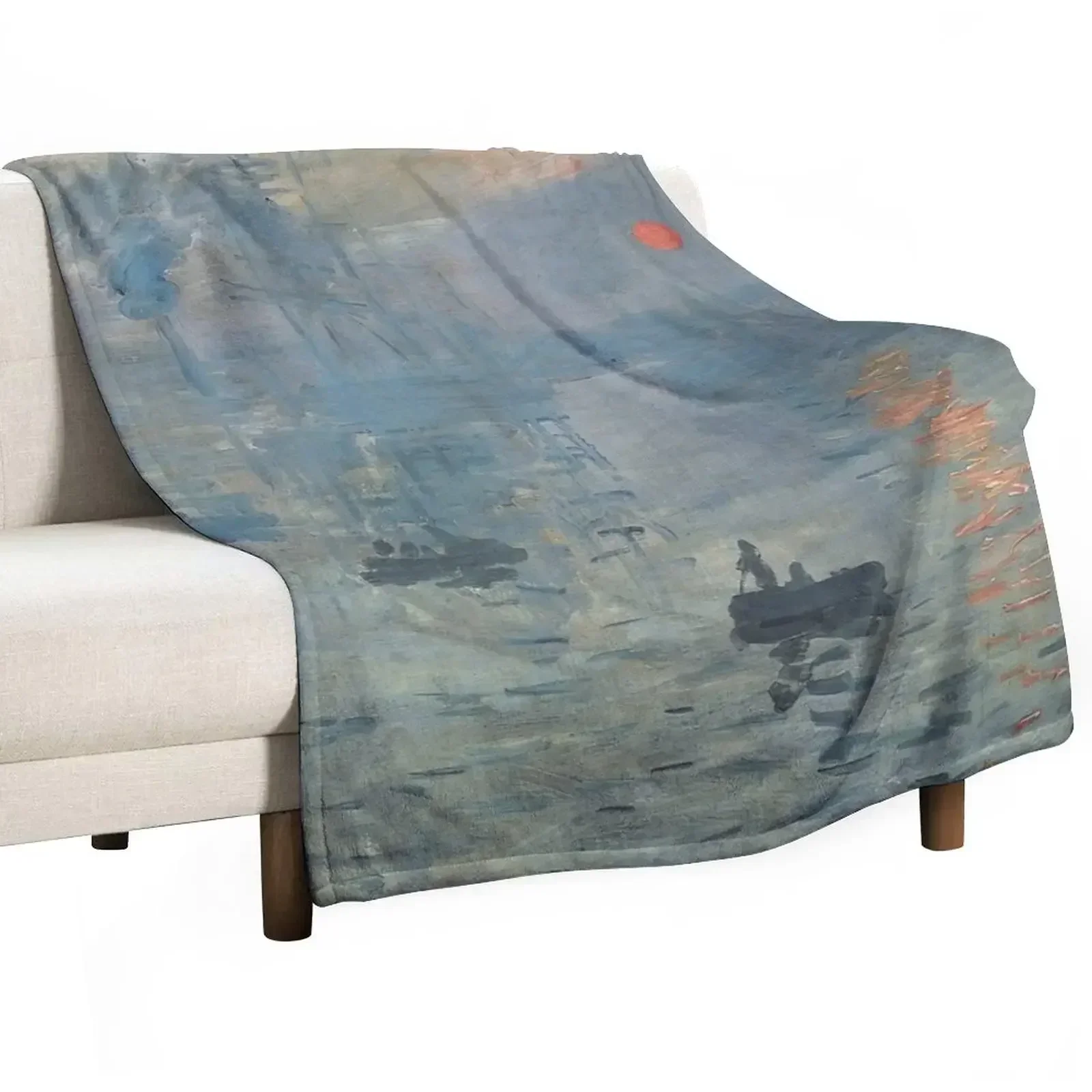 Monet Impression Sunrise Fine Art Throw Blanket Cute Sofa Throw Quilt Blankets Sofas Of Decoration Blankets