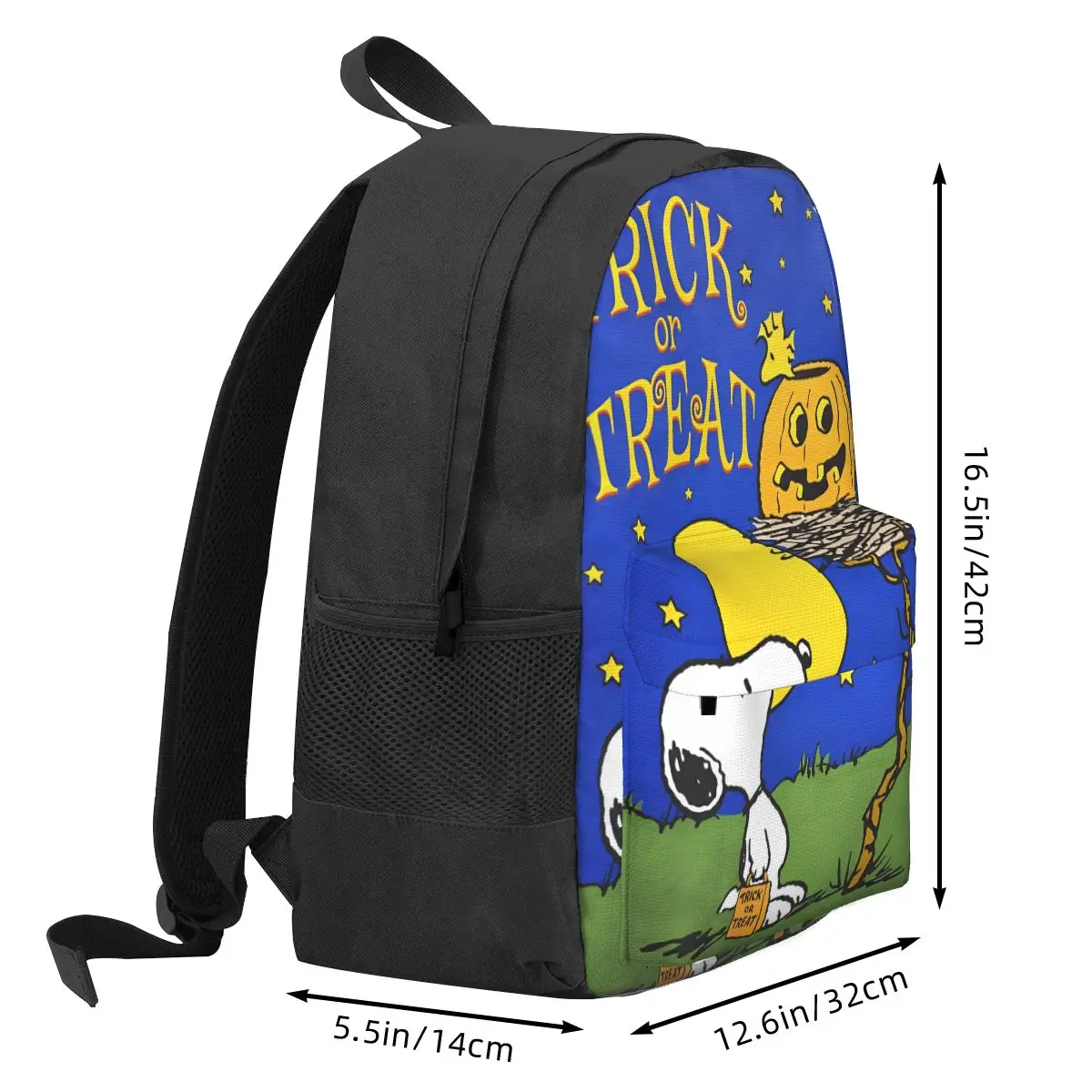 سنوبي خدعة أو علاج حقيبة ظهر للهالوين Mochila Trend للأطفال حقيبة مدرسية حقيبة ظهر للكمبيوتر للأطفال سعة كبيرة حقيبة ظهر للسفر