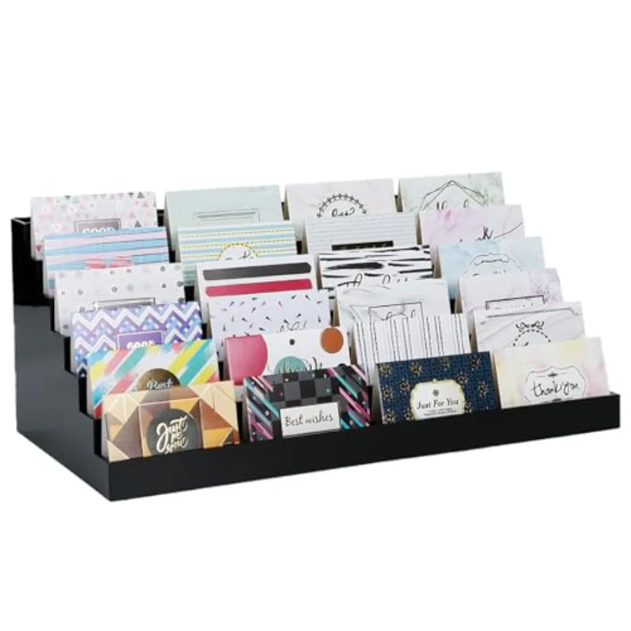 

Acrylic Business Card Holder for Desk Multiple Business Card Holders Slot 7 Tier Large Business Card Organizer Business Card Di