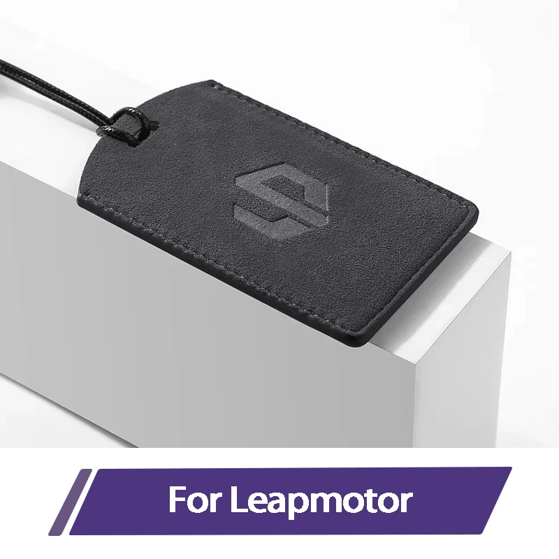 Wildleder-Autoschlüsselhülle für Leapmotor T03 C11 S01 C01 Fernbedienungsschlüssel-Schutzhülle mit Schlüsselanhänger Autozubehör.