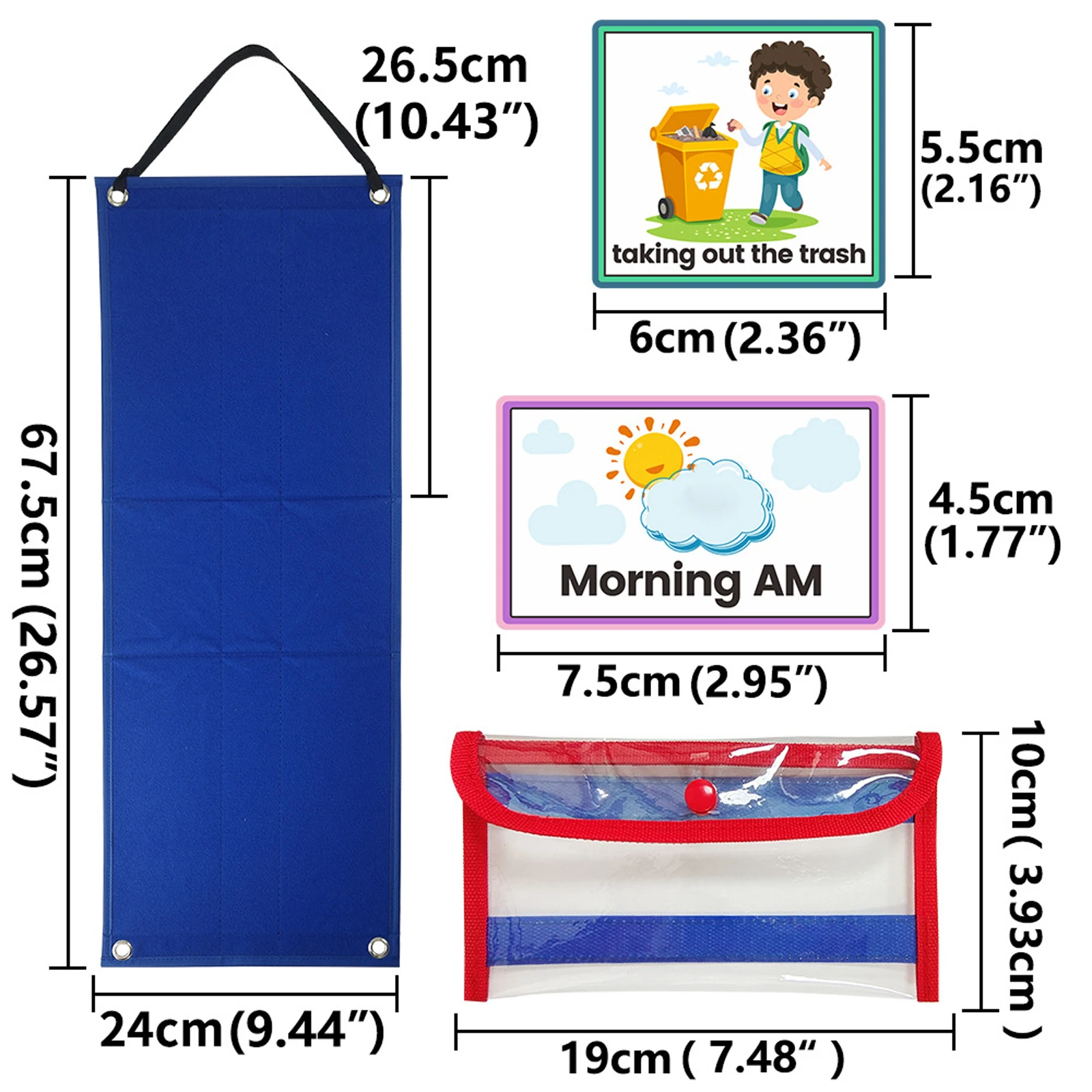 Thị Giác Lịch Trình Cho Trẻ Em Với 72 Miếng Chấm Thường Lệ Thẻ Để Cho