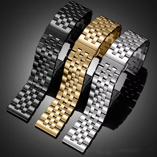 Imagen 2 del producto Correa de reloj de acero inoxidable 304L de liberación rápida de 20mm y 22mm para pulsera de repuesto de correa de reloj de Metal Universal resistente al agua