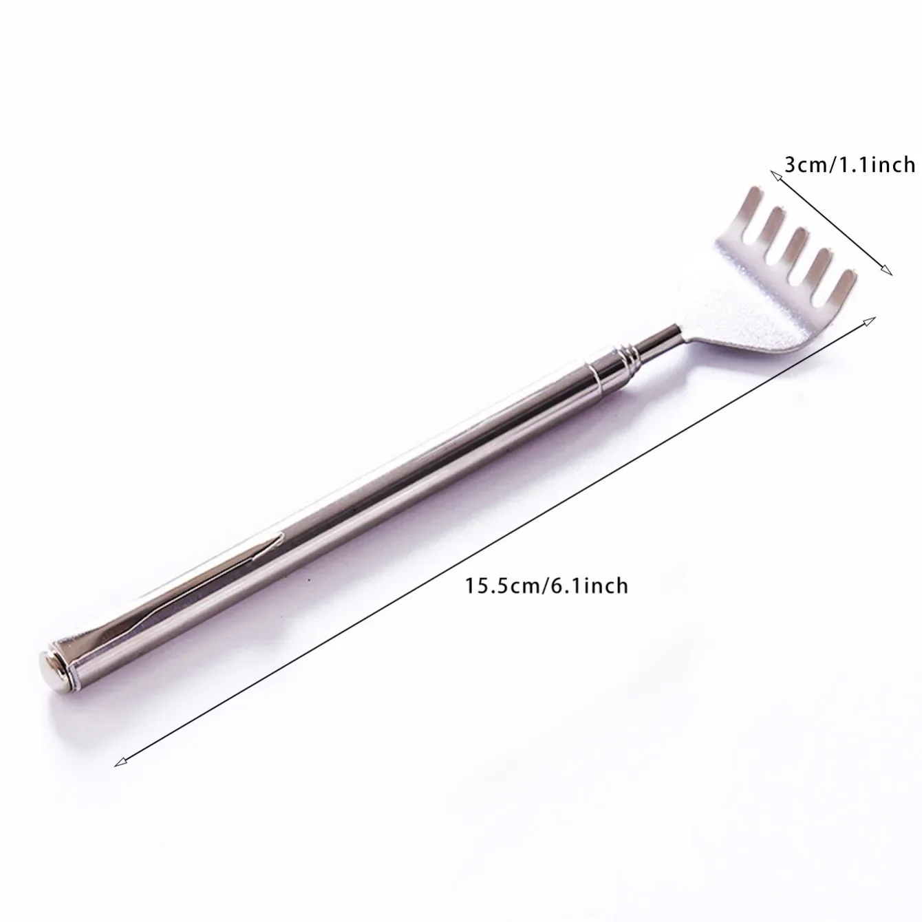 Adjustable Stainless Steel Back Scratcher with Retractable Claw for Portable and Convenient Massage and Tickle Relief