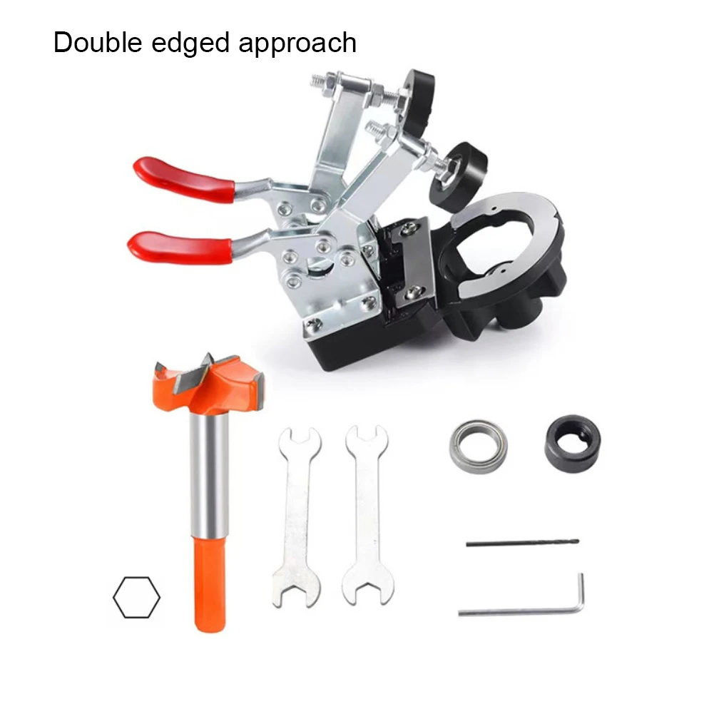 35 مللي متر خزانة مخفية الباب المفصلي تصاعد تهزهز ثقب الحفر دليل محدد مع تركيبات النجارة ثقب فتاحة أدوات كابينة الباب #4