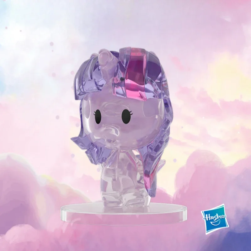 Echte Hasbro mein kleines Pony Kristall transparent zusammen gebaut Spielzeug Ornament Sammlung Mädchen niedlichen Kawaii Geburtstag Weihnachts geschenk