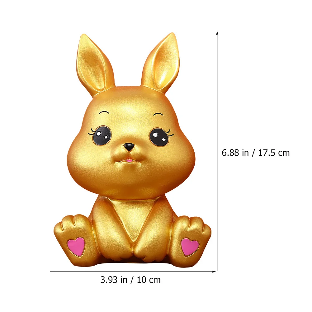 Piggy Bank Large Opening Coin Jar For Kids Money Storage Zodiac Rabbit Bunny Saving Pot Desktop Ornament Decorative Money