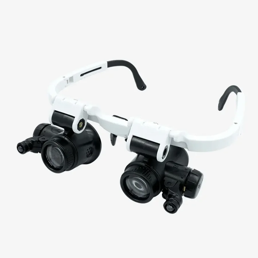 Hot sell Wearing Magnifier Glasses Magnifying 8X 15X 2LED Professional Magnifier Glasses for Reading Jewelers Repair