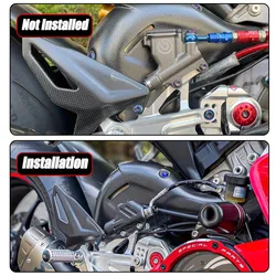 Motorcycle Carbon Fiber Rear Brake Pump Cover For DUCATI Panigale V4/S/R V2 899 959 1199 1299 Streetfighter V4/S Protection Cap