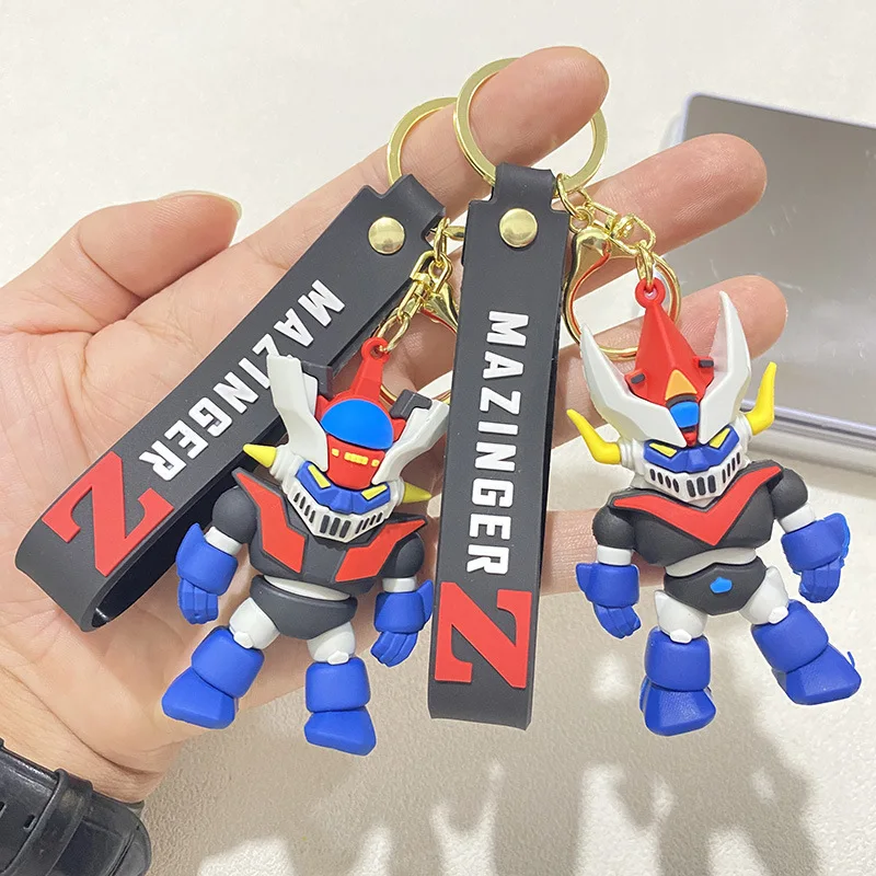 Bandai Demon Mecha Warrior Iron Armor Universal Man Robot Gundam Car Keychain Pendant Bag Accessories Chain Children's Gifts