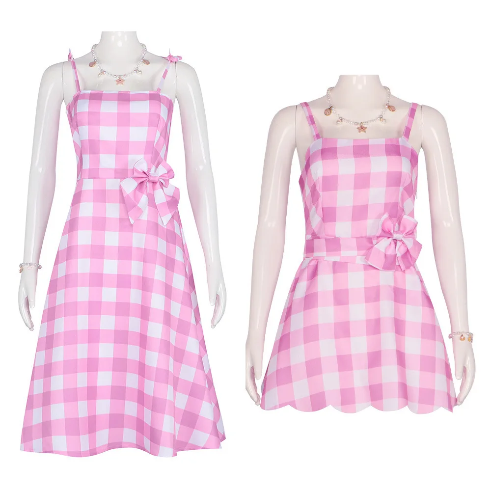 ชุดคอสเพลย์บาร์บี้จากภาพยนตร์ปี 2023 กางเกงรัดรูป ชุดแสดงฮาโลวีน เสื้อผ้าการแสดงบนเวทีแบบดั้งเดิมของผู้หญิง...