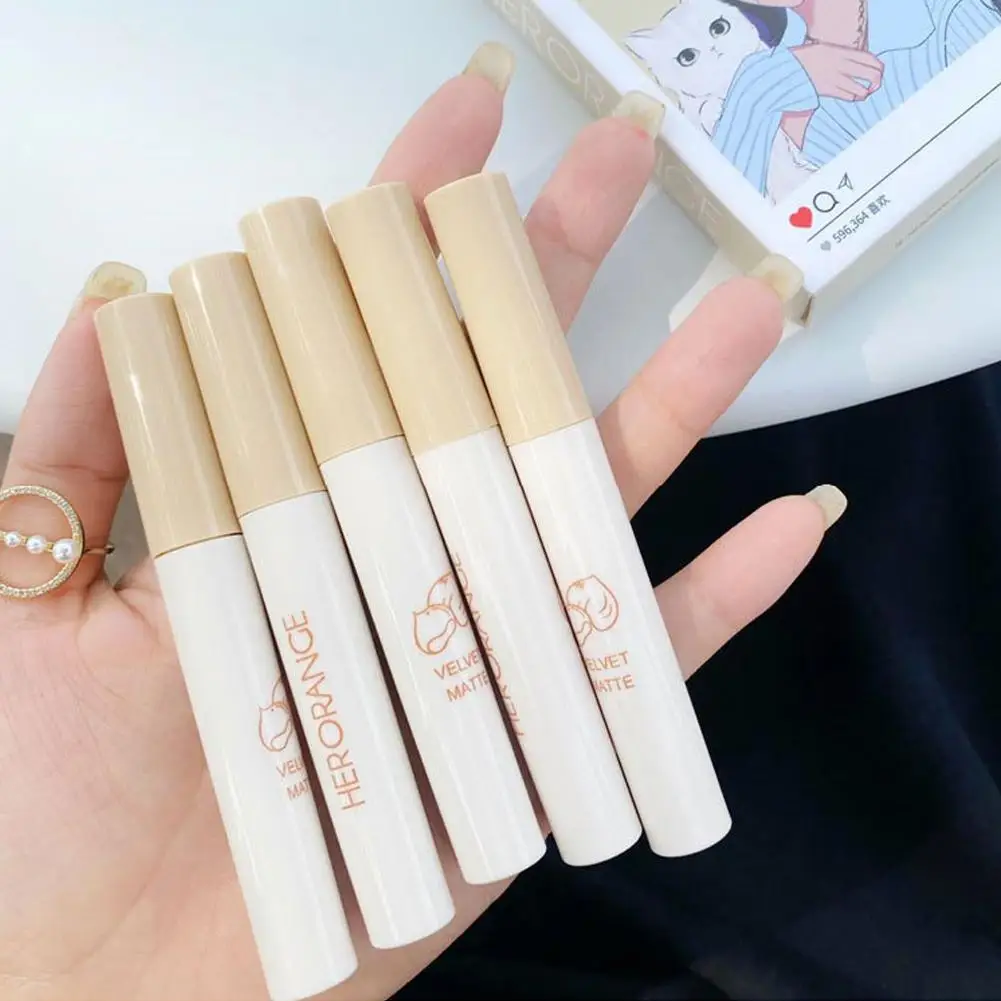 5 ピース/キットマット液体口紅防水長期的なベルベットメイトリップグロス糸くずチューブメイクアップ化粧品口紅リップグロス