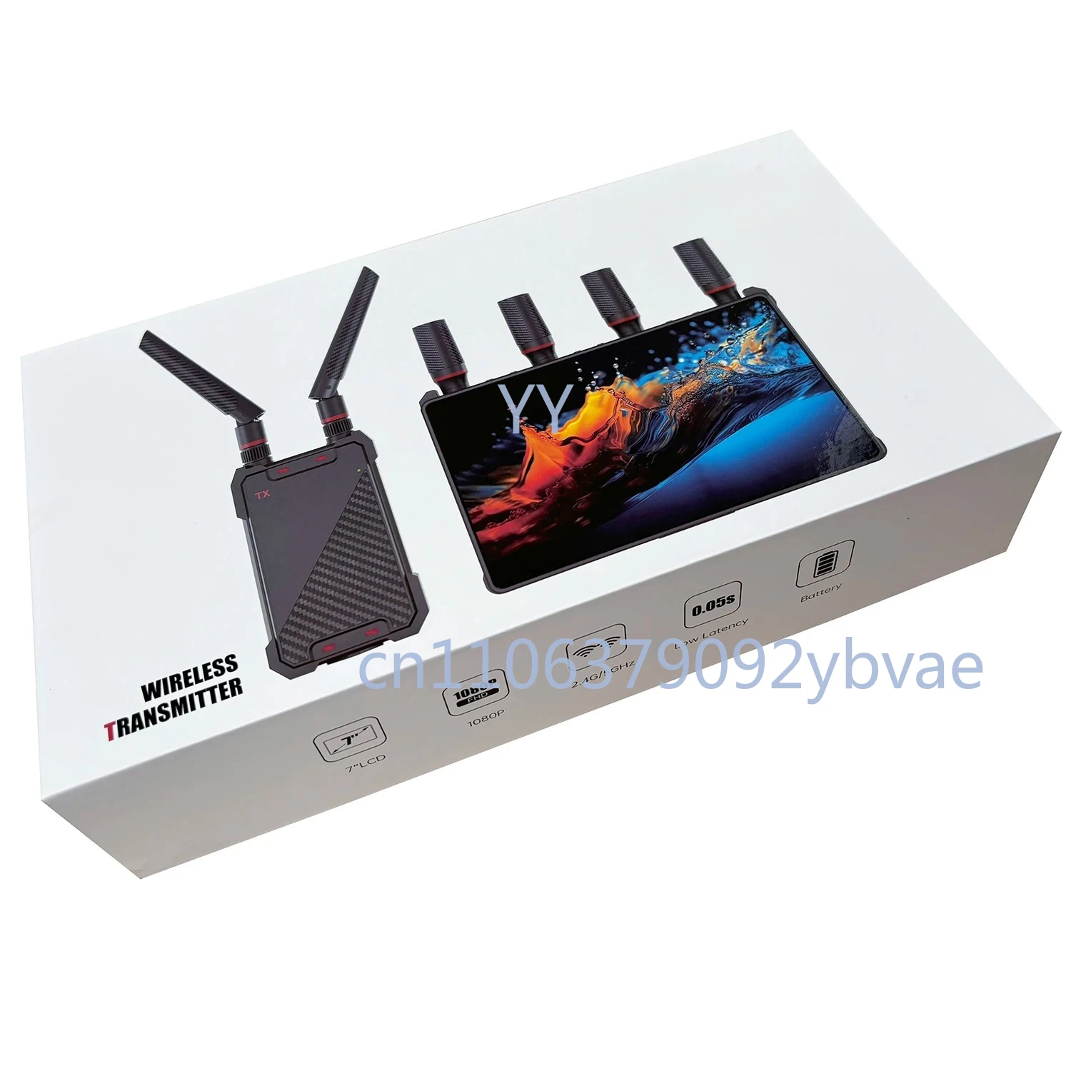 5G Wireless HDMI Extender 400m Video Transmitter and Receiver with Screen Battery Slot for Church Wedding Camera Live Streaming
