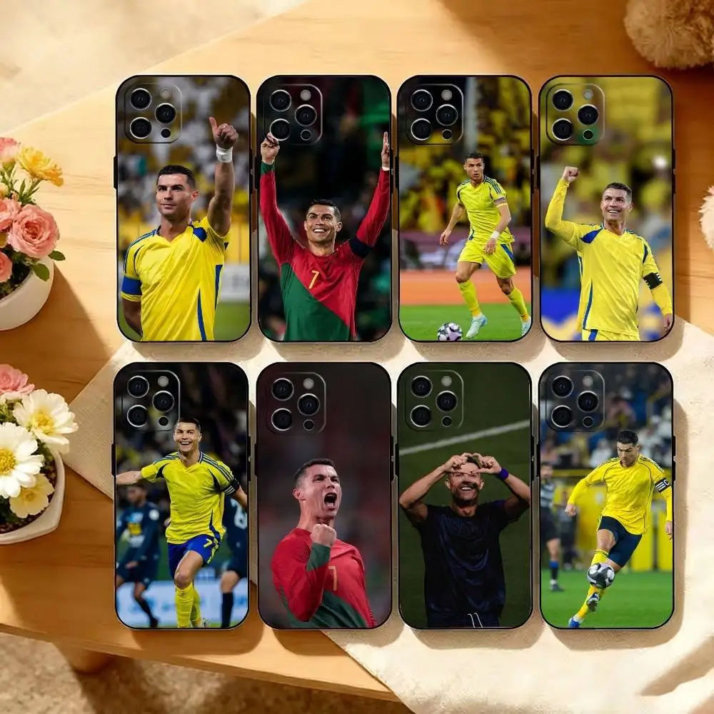 

C-Ronaldo Phone Case For iPhone 17, 16,15,14,13,12,11 Plus,Pro Max, Others Soft Black Cover