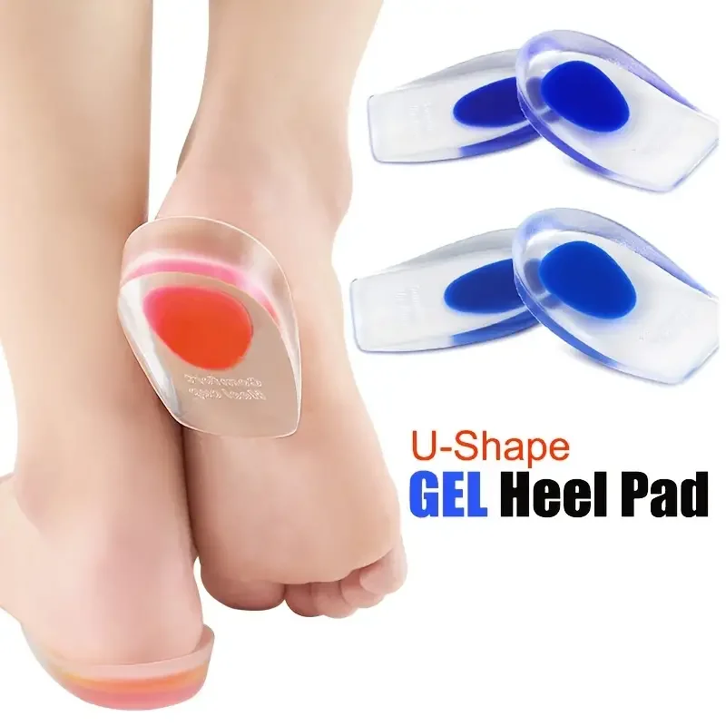 

Rejuvenate Your Feet: 1pair Shock Absorption Gel Heel Pad for Dry, Cracked Heels