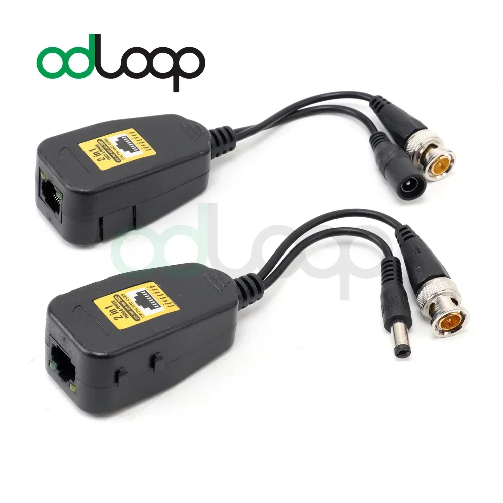 2 in1 1-CH Passive Video และ Power Transmitter HD CVI TVI AHD CVBS เกียร์ป้องกันไฟกระชาก 4K 8MP