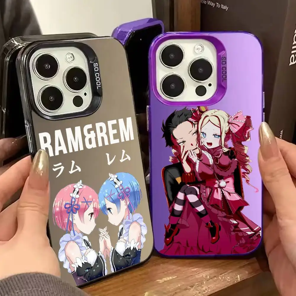 Re Z-ZERO S-Starting Life in Another World Phone Case Color Silver Shell For IPhone 17 16 15 14 13 12 11 Pro Max Plus