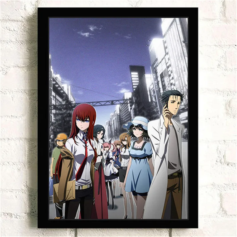 Japan Popular Sci-Fi Anime STEINS; GATE Poster Girl Kids Room Living Modern Quality Canvas Painting Wall Art Home Decor Picture