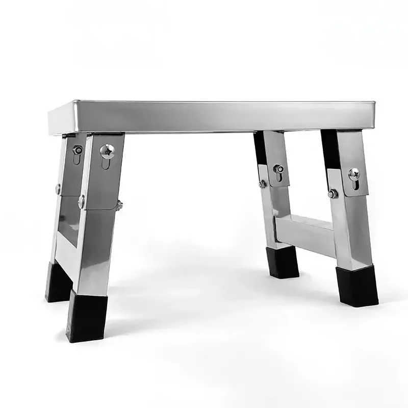Metal Stools Modern Folding Bench Multifunctional Ottomans Rectangular Footstool Bathroom Decorative