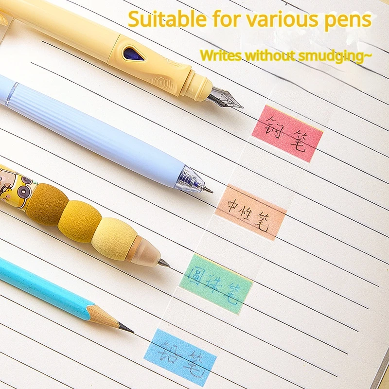 kabaxiong Multicolored index tabs, translucent, self-adhesive label stickers, suitable for categorizing notebooks and documents