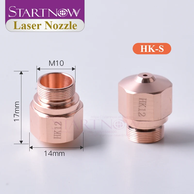 Startnow Laser Nozzle HK NK Caliber 1.0-4.0mm Thread M10 Single Double Layer Cutting Nozzles For BT Fiber Laser Head