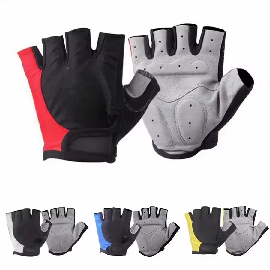 Half Finger Radfahren Handschuhe Männer Frauen Anti Slip Schock Atmungsaktive Sommer Fahrrad Handschuhe Fingerlose Sport Gym Training Fahrrad Handschuhe