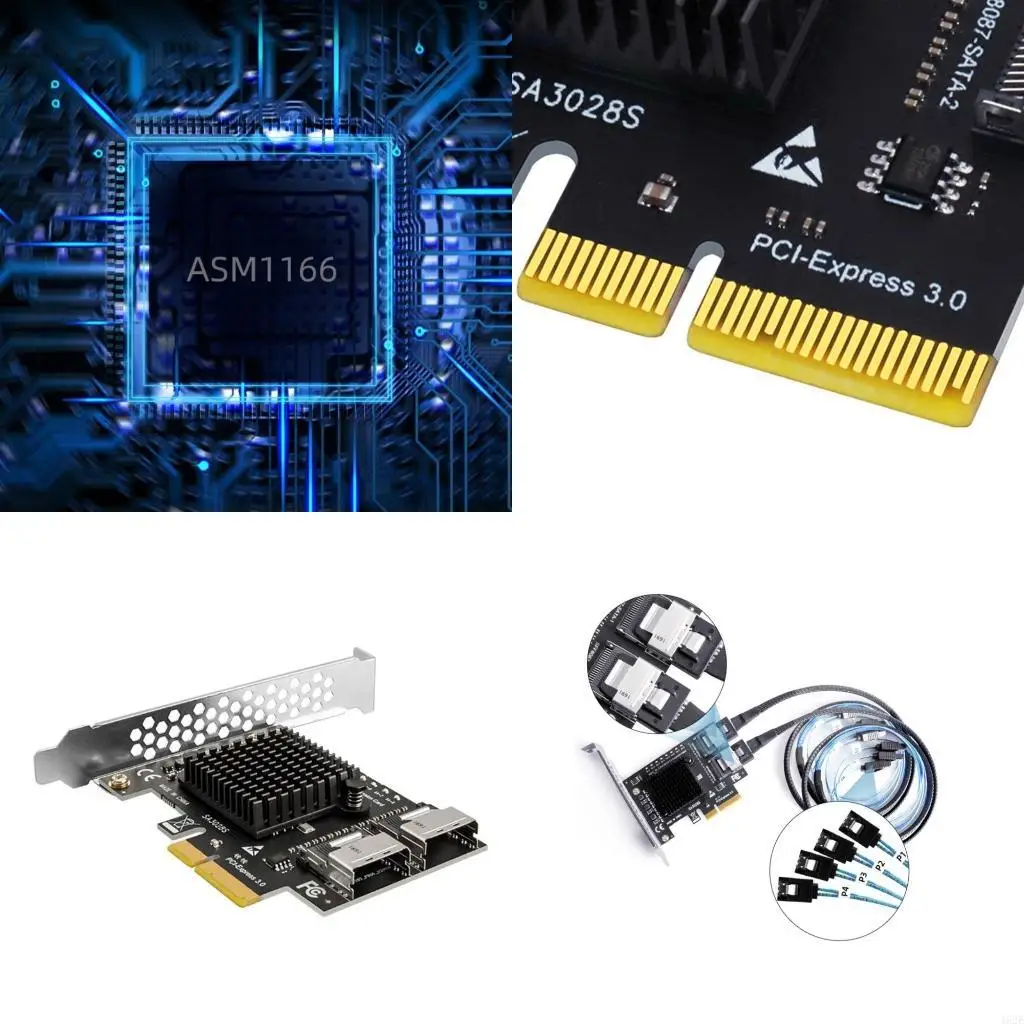

462E PCIe to SFF8087 Mini 8-Port Controller PCIE3.0 To SFF 8087 SFF-8087 ASM1166 Chip Adapter Expansion