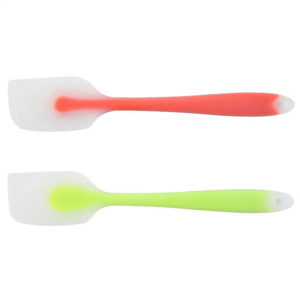 

2Pcs Silicone Spatula Non stick Mixing Baking Tools Translucent Gel Cookie Shovel Heat Resistant 446F Storage Saving