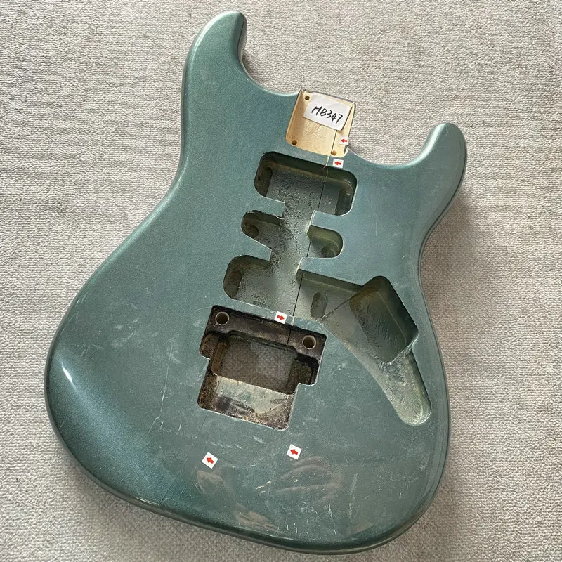 HB138 Wood Cracks and Paints Damages Floyd Rose Electric Guitar Body Unfinished Version HSH Pickups DIY Replace Guitar Parts