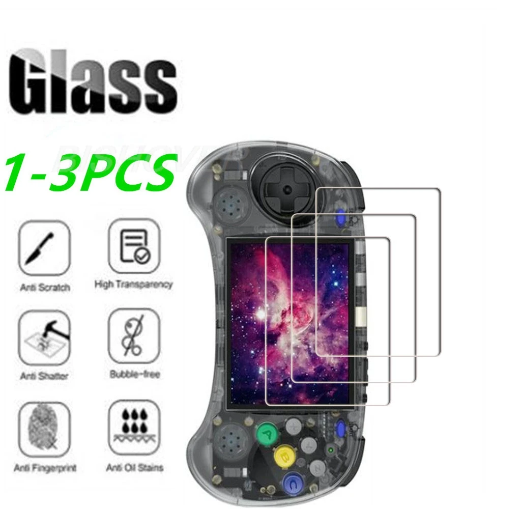 3-1PCS Original Tempered Glass FOR ANBERNIC RG ARC-D/RG ARC-S 4Inch Player Games Screen Protector Cover Film